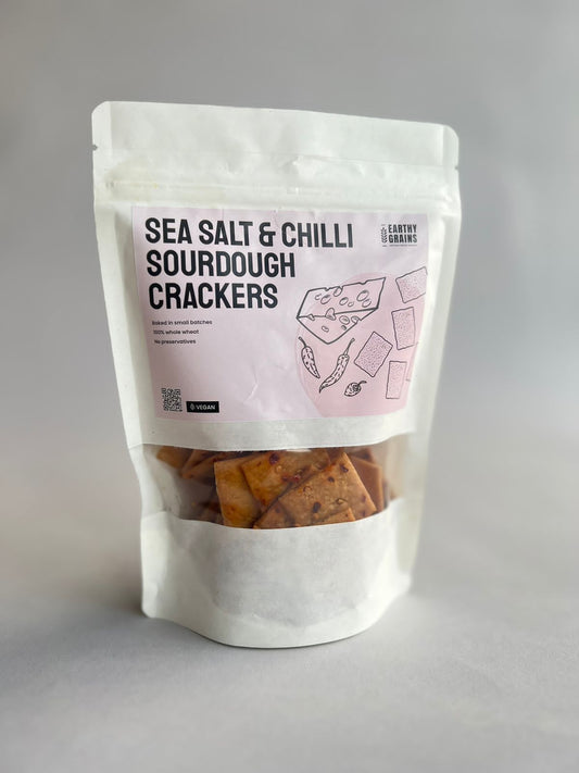 Vegan Sourdough Crackers - Sea Salt & Chilli