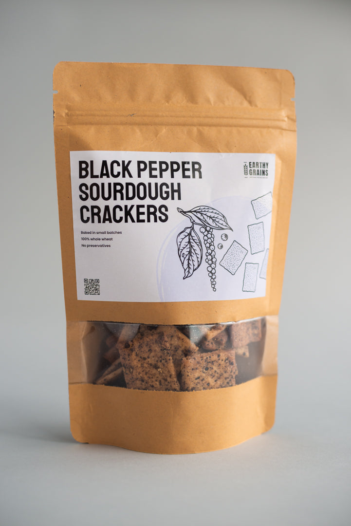 Black Pepper Sourdough Crackers (100g)